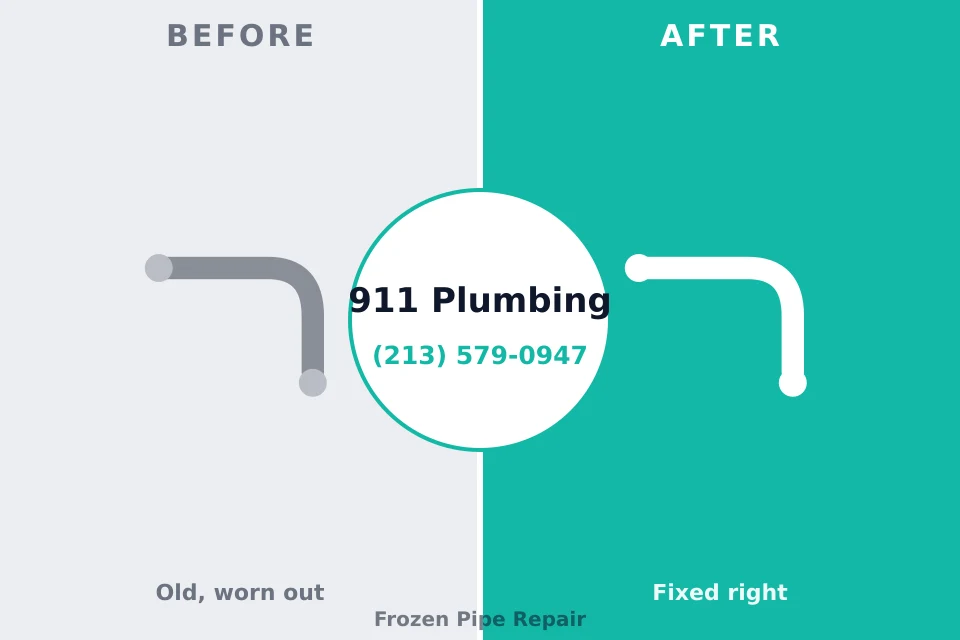 Before and after: plumbing repair Prairie Creek, AR